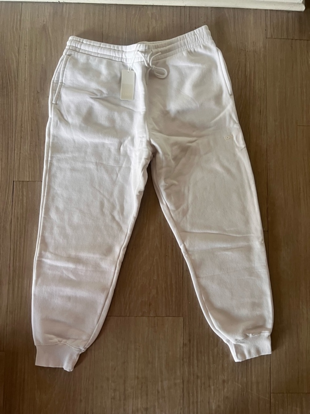 Classic White Men's Jogger Sweatpants with Drawstring